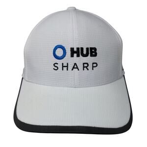 O Hub Sharp Strapback Hat White Embroidered Logo W/Tags 100% Polyester OGIO